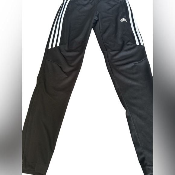 Adidas Athletic Striped Black Training Track Pants Women's Climacool - Picture 3 of 9